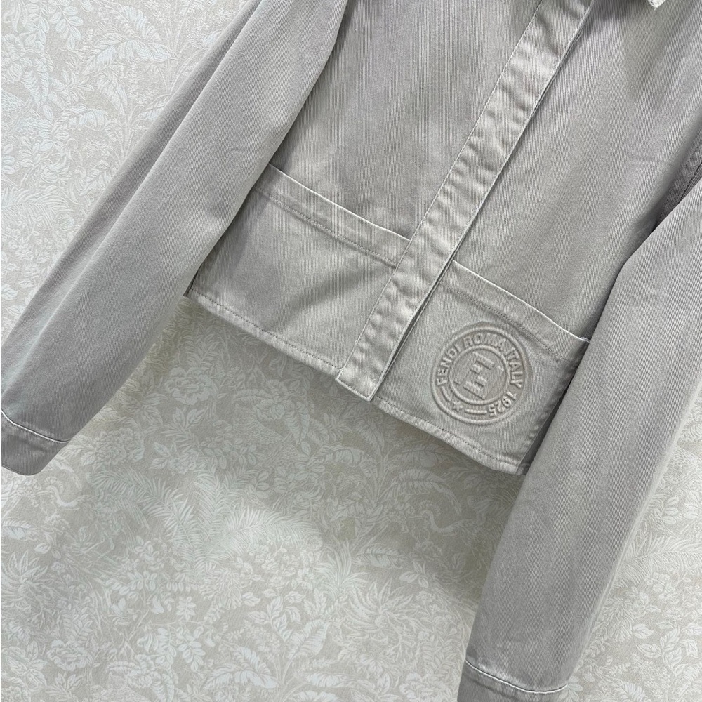 Fendi Light Gray Utility Jacket - image 3